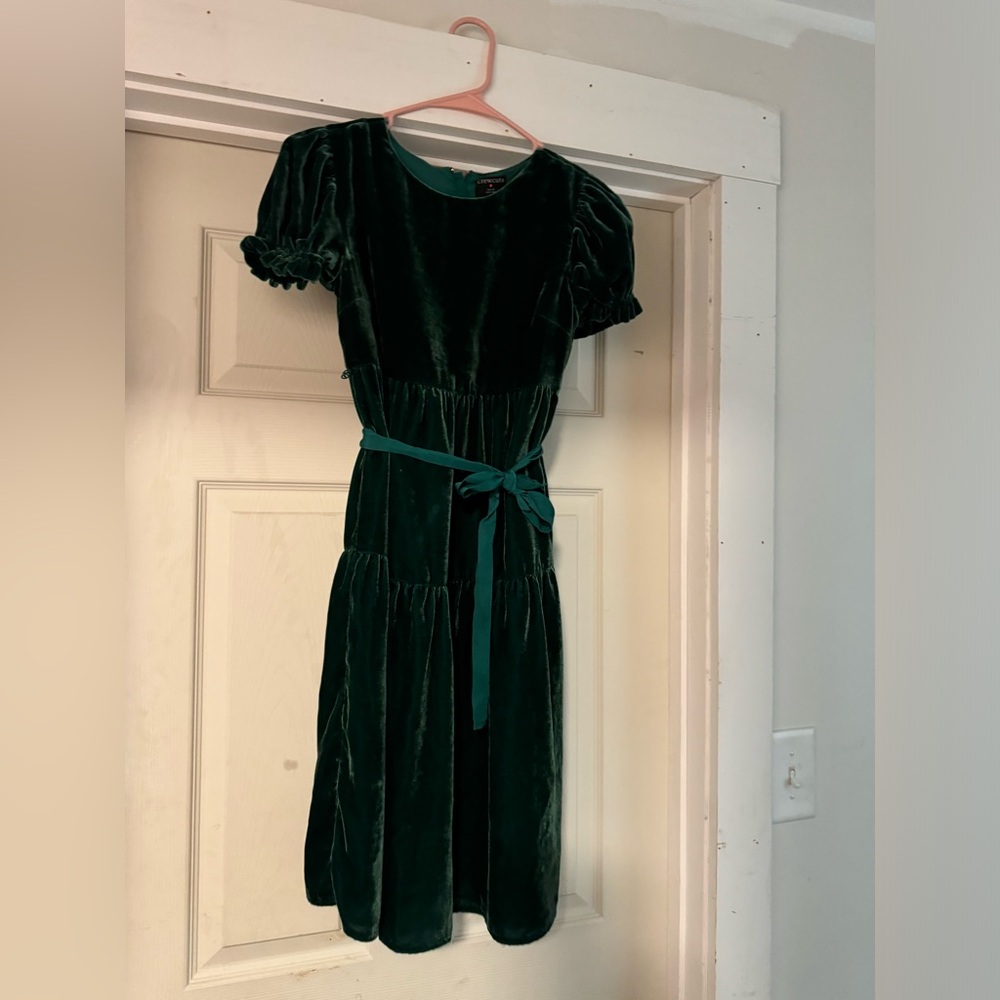 Crew Cuts (J. Crew for kids) Green Velvet Dress